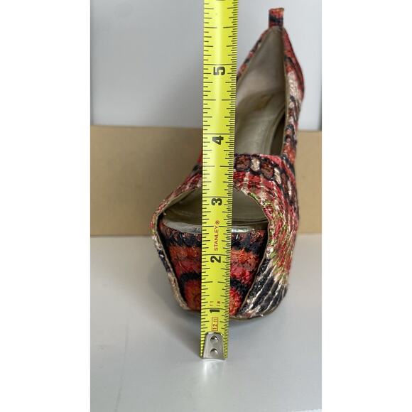 Wild Pair Y2K Alaina Studded High Heel Stiletto Pink Orange Geometric Size 8 - Picture 12 of 12